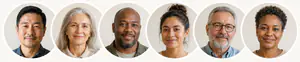 Portraits representing families who trust Evaheld Memorials